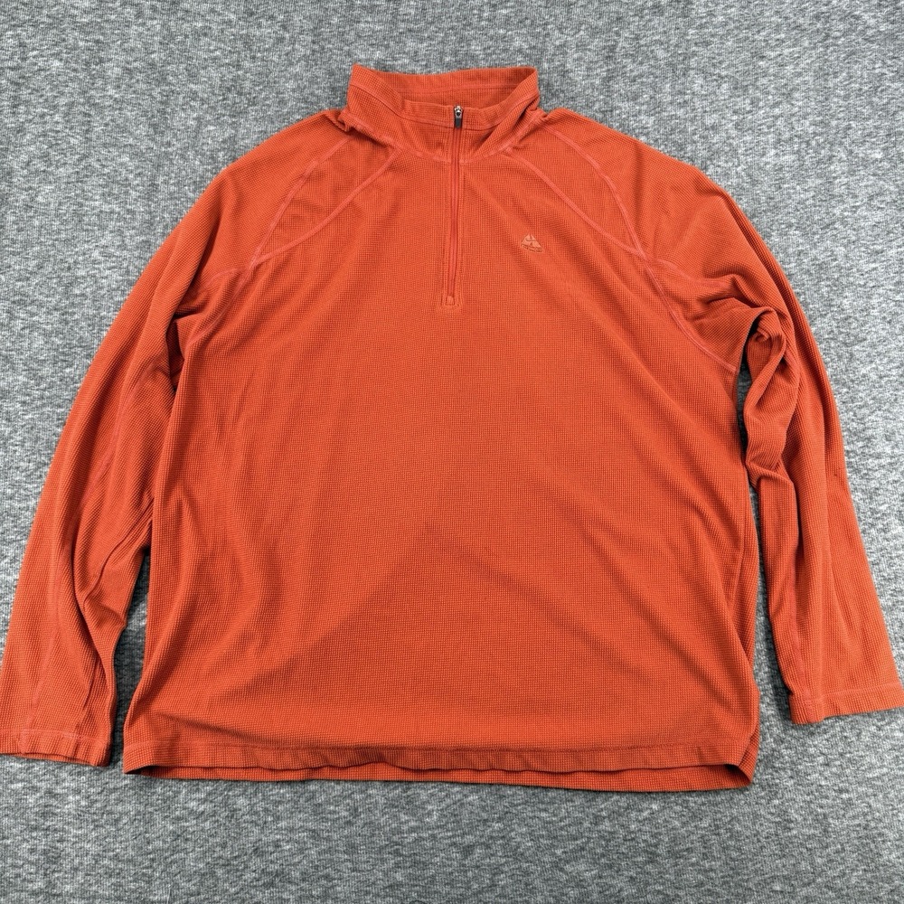 Vintage Nike ACG Grid Fleece 1/4 Zip Pullover Men's XL Burnt Orange Y2K Outdoor
